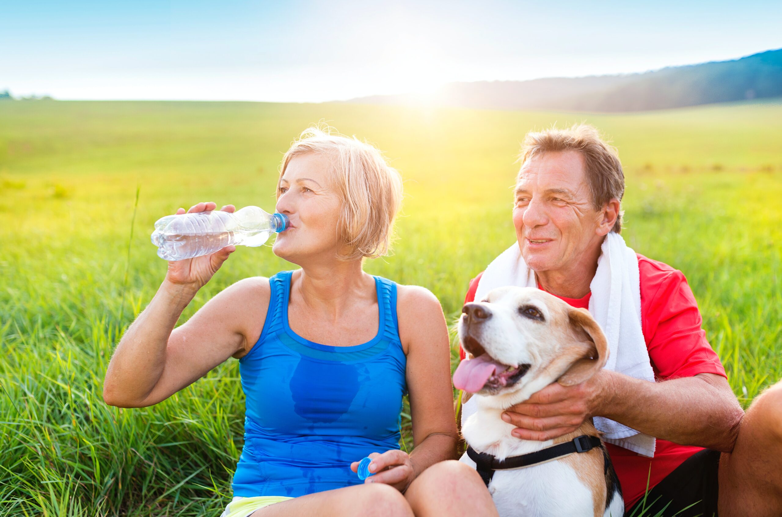 Drinking water after run