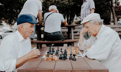 Seniors playing chess